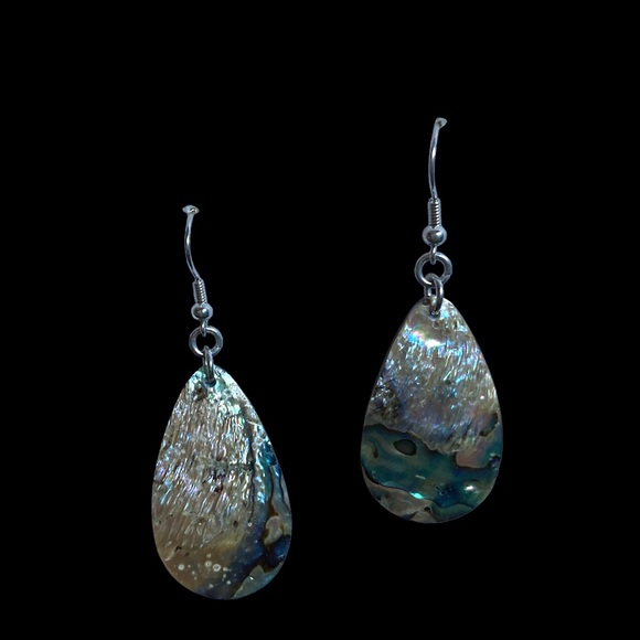 1 pair Assorted Abalone Teardrop Earrings - Picture 4 of 4